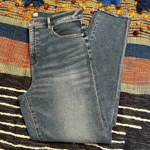 Loft The Skinny Jeans with Raw Hem Size 14